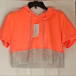Hot & Delicious Bright Orange Knit Top - M